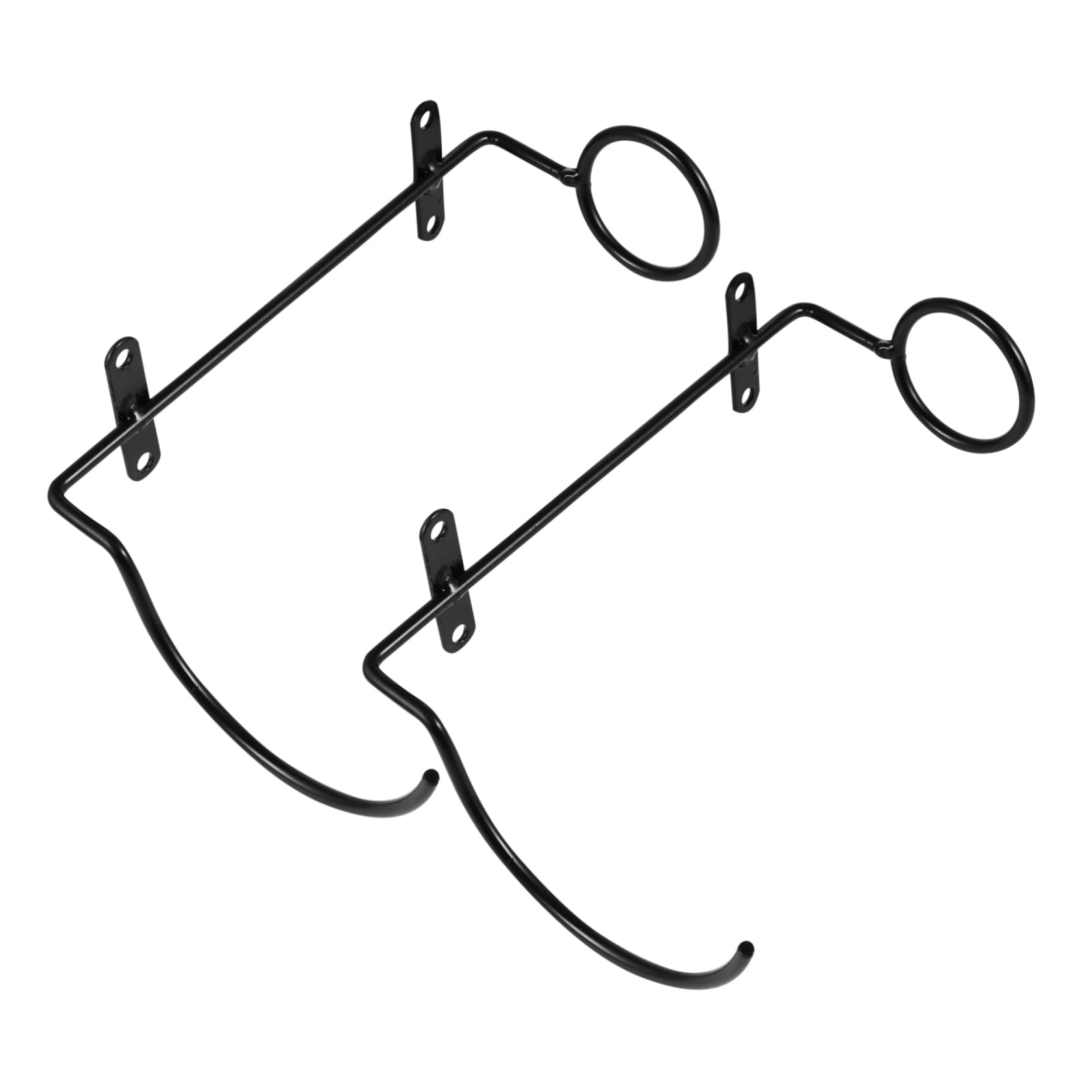 VINTORKY 2Pcs Creative Wrought Iron Wine Rack Stylish Wine Bottle Display Stands Elegant Storage for Home Bar Restaurant Steady and Sturdy Design Black