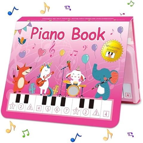 Toys for 3 Year Old Girl Gifts: Piano Book for Toddlers Kids Ages 3-5 3-4 4-5 3-6 5-8 - Educational Musical Piano Toy Ideal 3 4 5 6 7 8 Year Old Boys Girls Birthday Gift Present Cover