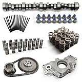 BTSCAR E1841P LS Stage 3 Cam Kit, Fit for 1997-2013 Chevy/GMC Gen3/4 4.8 5.3 5.7 6.0 6.2 V8 Vortec Engines, Includes .595' Camshaft, Timing Chain, Oil Pump