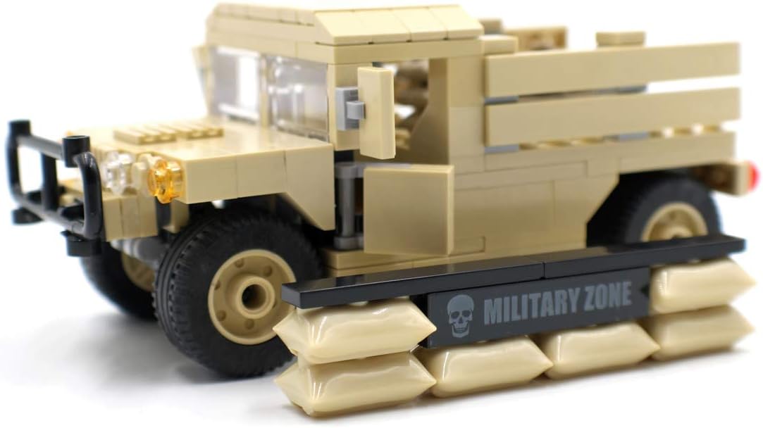 Army Humvee Troop Transport with Soldier Minifigures and Sandbags