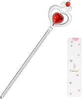 Vista 6 de Chargol Varita de cetro de ángel para disfraz de princesa