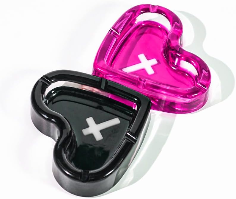 Miniatura 3 de Estuche para cenicero de cigarrillos, bandeja creativa de cenizas de cristal para uso en interiores o exteriores, soporte para cenizas para