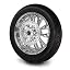 1-3 All Chrome - Black Wall Tire