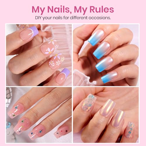 Image of Beetles Gel Nail Tips Etch-X- Square Short, 384pcs 12 Sizes Pre-Etched | Half Matte Full Cover Soft Gel Nail Tips, Press on False Nail Extension Acrylic Fake Nails, Easy DIY Salon Art
