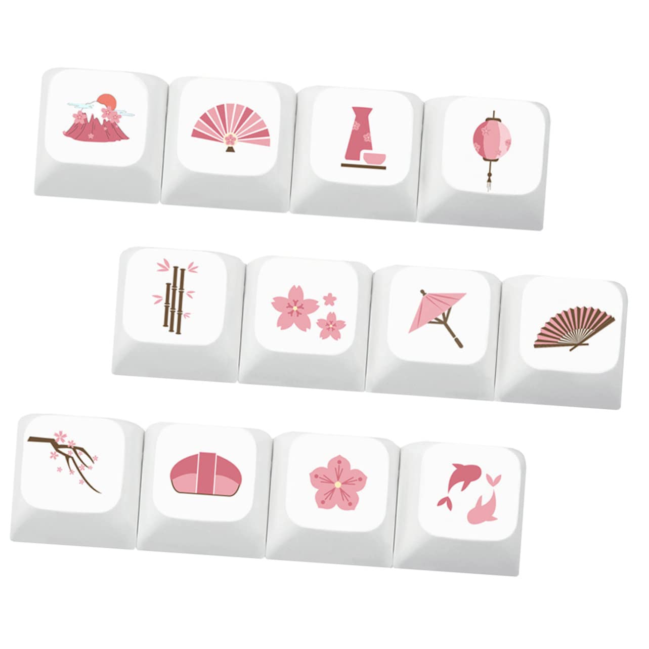 jojofuny 48pezzi Keycap Sottotasto Personalizzati Sublimazione Termica Design Ergonomico e Resistente Compatibili Con Tastiere Meccaniche Stile Cherry Blossom Accessorio Per Tastiera Honey
