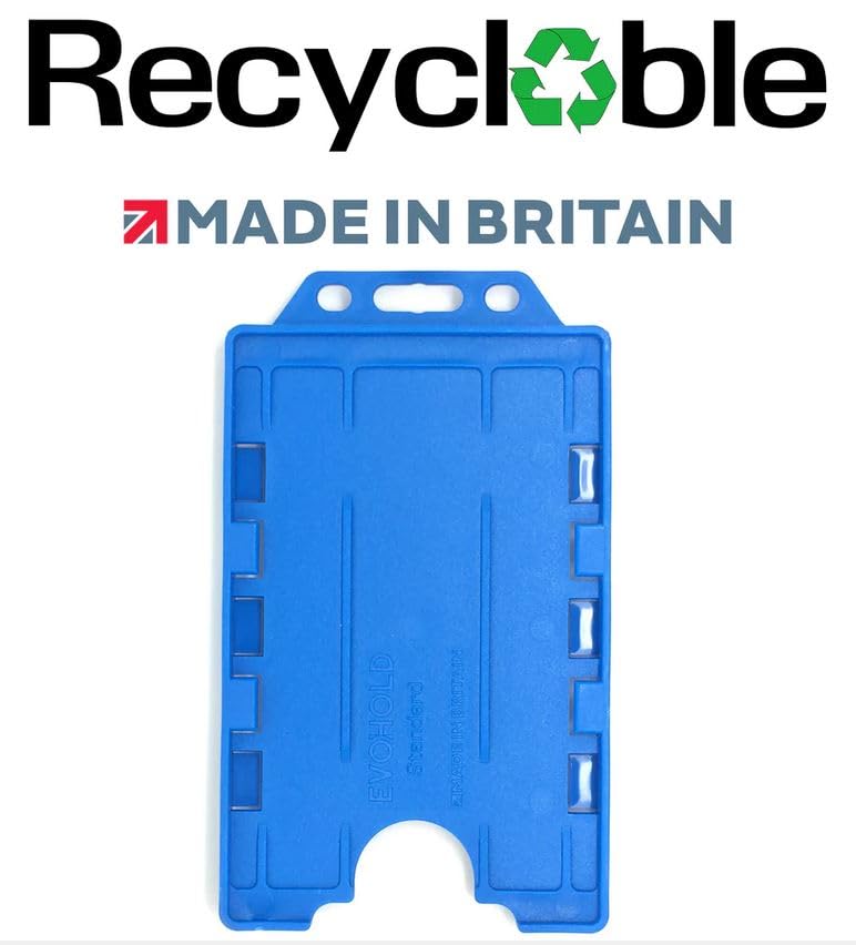 Badge Buddy Double Photo ID Card Pass Holder, Enclosed Double Rigid Identity Id Card Pass Badge Holder