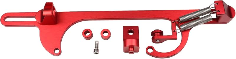 Suporte do cabo do acelerador WOWYZL para carburadores Holley 4150/4160, alumínio ajustável vermelho – 1 unidade
