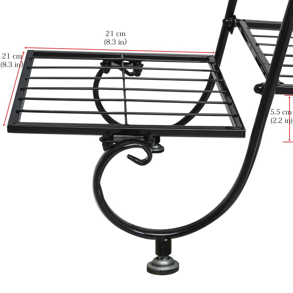 ROYAL SMEELA Soporte para Plantas de Hierro, Estantería para Macetas con 6Niveles Estantería Decorativa de Flores para Exterior Interior Jardín Puesto de Plantas Puesto de Flores