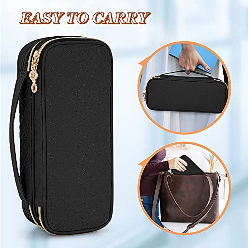 Image of Damero Double Layer Stethoscope Case Compatible with 3M Littmann /ADC /Omron Stethoscope, Stethoscope Carrying Case Travel Bag for Nurse Accessories, Black