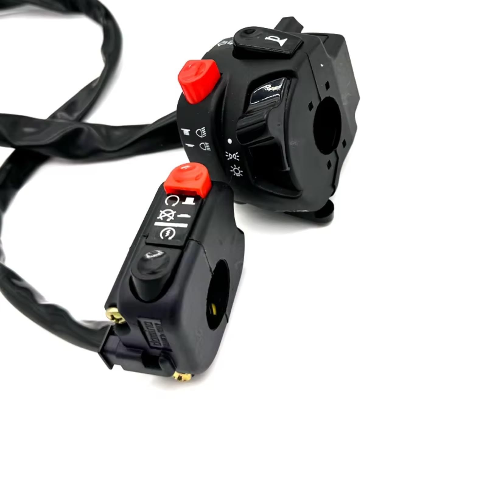 Interruttore Del Clacson E Controllo Dei Segnali Da 22mm Per L'avvio Della Lampada Elettrica Dell'indicatore Direzione Pulsante Universale Comando Manubrio(1pcs-left)