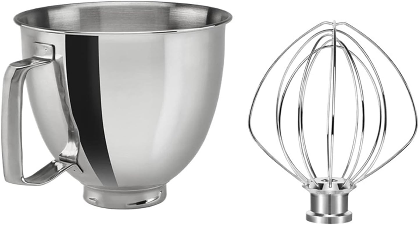 blender parts & accessories, Stainless Steel Mixer Bowl 5QT Compatible With,Compatible For KITCHENAID TILT-HEAD STAND MIXERS 4.5-5 Quart, 5 Mixing,for replacement