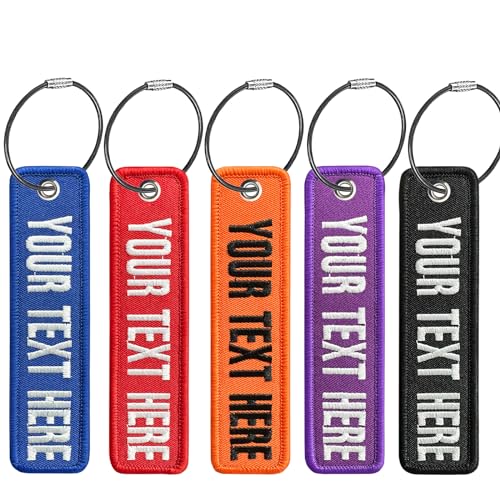 1 etiqueta de equipaje bordada personalizada, bordado de doble cara con su texto/número, etiquetas de viaje para mochila, maleta y equipaje (Tipo 2)