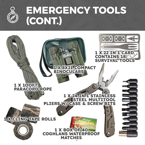 Sirius Survival 50BOB01-RED Sirius: Pre-Packed Bug Out Bag - 72 Hour Kit For 2 People - Bugout Backpack Survival Kit thumb #6