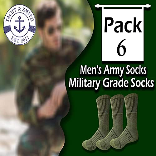 Yacht & Smith Men's Army Socks, Military Grade Socks Size 10-132