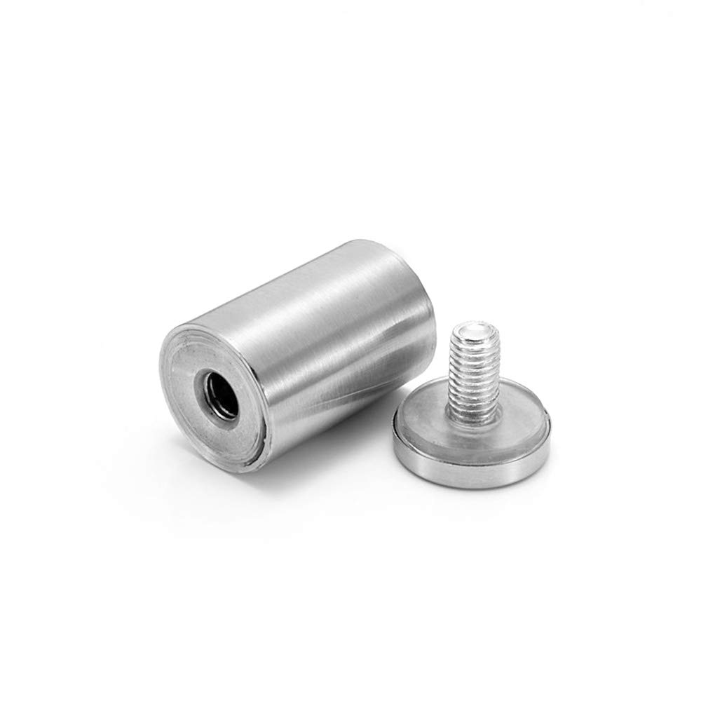 6 Pezzi Distanziali per Targhe, Chiodi Pubblicitari Chiodi Pubblicitari in Acciaio Inox per Cartelloni Pubblicitari, Cartelloni Pubblicitari, Fissaggio di Vetri, 25 x 19mm