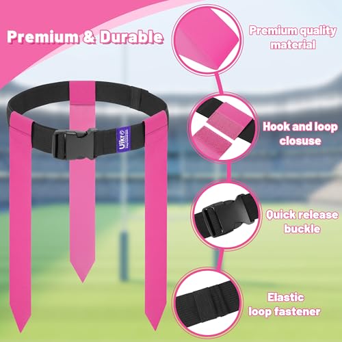 Cinturones de fútbol con bandera rosa juego de deporte escolar para niños y jóvenes 3