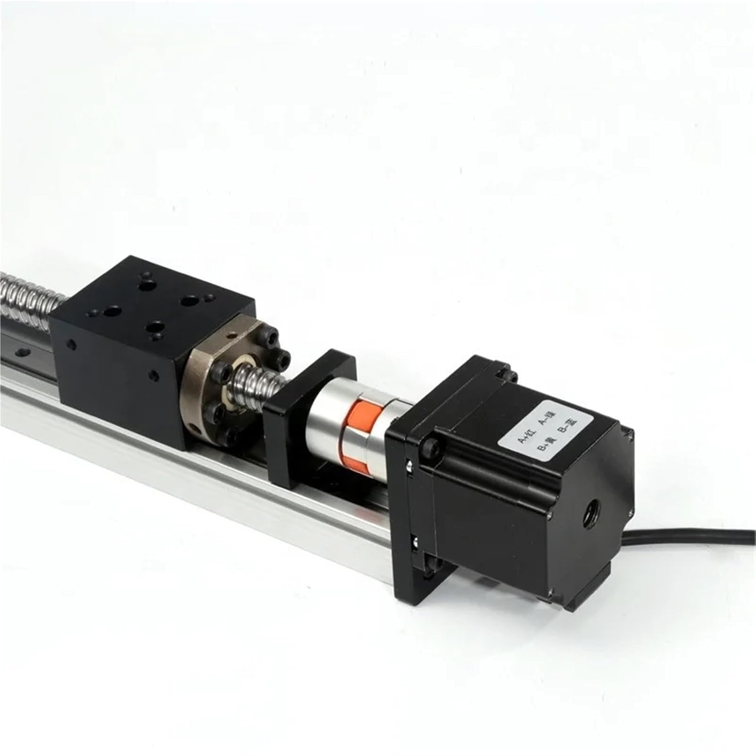 Precision Electric Linear Guide Rail Cross Actuator System with 57 Stepper Motor Ball Screw Motion Module(Red)