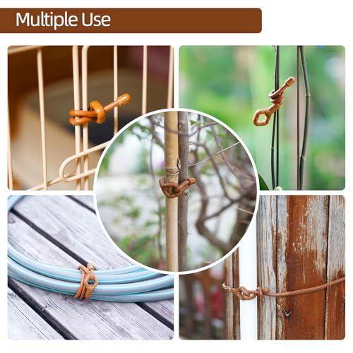 Twist Ties - Silicone Cable Ties with Holes, Rubber Twist Ties for Cords, 24PK (6inch, 12inch, 18inch) Reusable Gear Ties for Bundling and Holding, Indoor and Outdoor Use(Brown) - Thumbnail 6