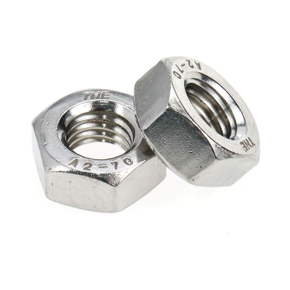 Yohii M10 Hex Nut Metric Threaded Stainless Steel Hexagon Nuts M10 x 1.5mm - Pack of 20