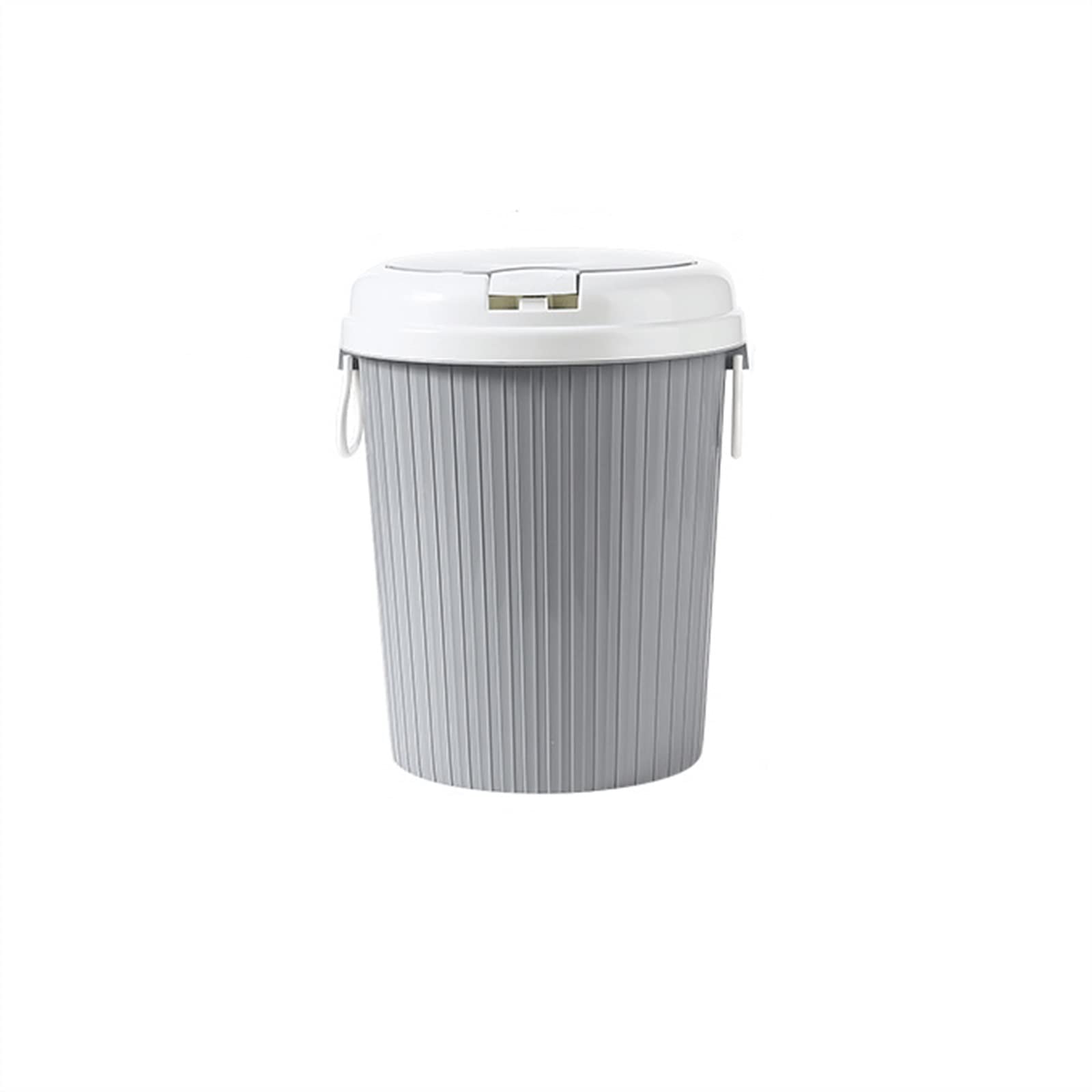 Poubelle de maison à couvercle bac plastique gris grande capacité 11L