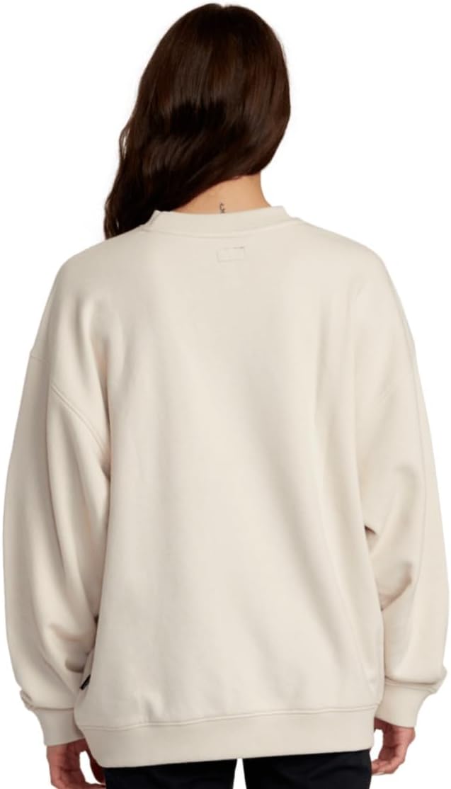 RVCA Women's Baggie Boyfriend Oversized Fit Crew Sweatshirt