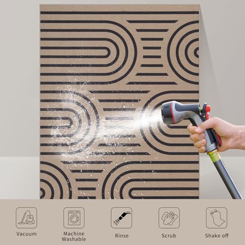 Tapis moderne lavable pour entrée fin et résistant aux saletés de cuisine - 6