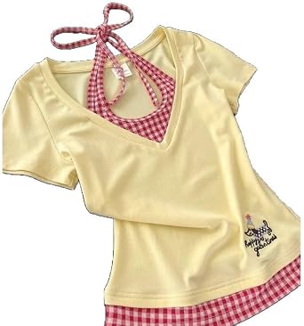 Kawaii Harajuku Graphic Tees 2000s Tops Cutecore Mcbling Grunge Shirts Teen Girls Grunge Emo Whimsy Twee Clothes