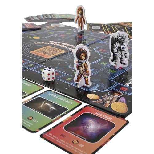 Image of Cub McPaws' Interstellar Legacy - A Fun & Educative Space Board Game for Kids Aged 4+ Years | 500+ Facts About Mysterious Galaxies & Planets | STEM Education | Best Toy for Children | Birthday Gift