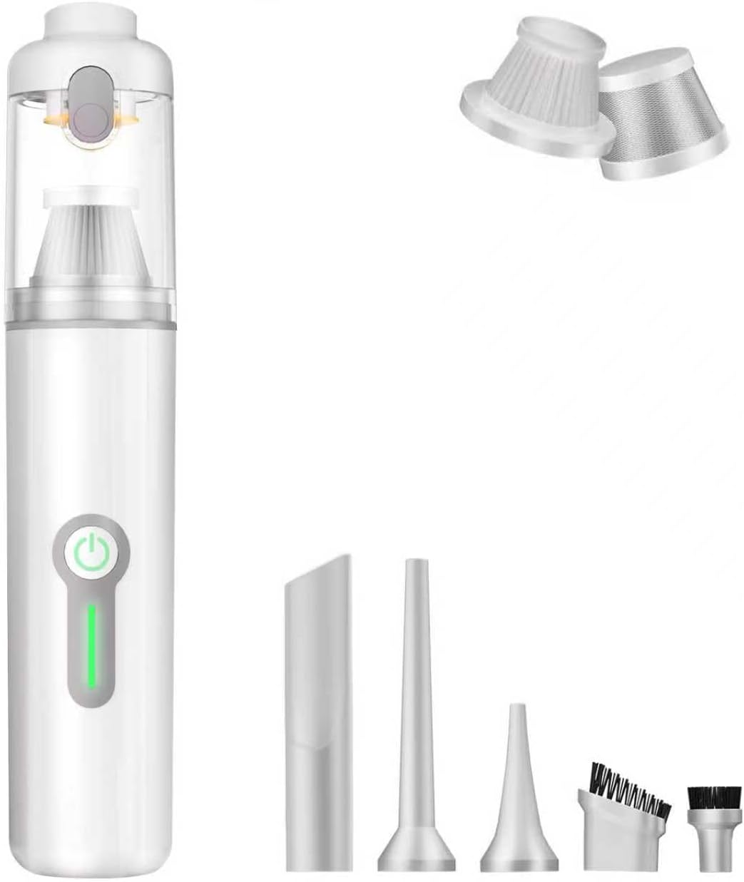 MARTISAN Portable Car Vacuum, Versatile 4-in-1 Vaccum, 20,000Pa Suction Power, 3 Sunction Modes, Lightweight, Up to 30 Min Runtime, Quick Charging for Desk, Keyboard, Car, Silver