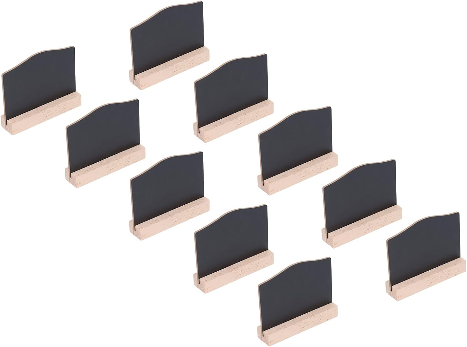 Mini Tabletop Chalkboard Signs Double Sided Small Buffet Chalkboards Signs with Wooden Base for Bar Cafe Restaurant Home Decor 10 Sets Poplar Wood