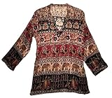 Fashion of India Indian Vintage Pattern Cotton Top Gn Maya Hippie Blusa Dress Blouse Women Multi