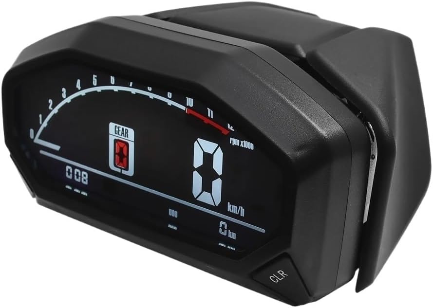 Motorcycle Odometer Gauge Motorcycle Universal LED Tachometer Digital Backlight Odometer For 1,2,4 Cylinders Speed Meter RPM Gauge Motorbike