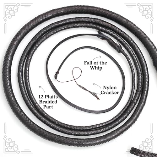 Whip ventre en cuir de vachette véritable pour entraînement extérieur - 6