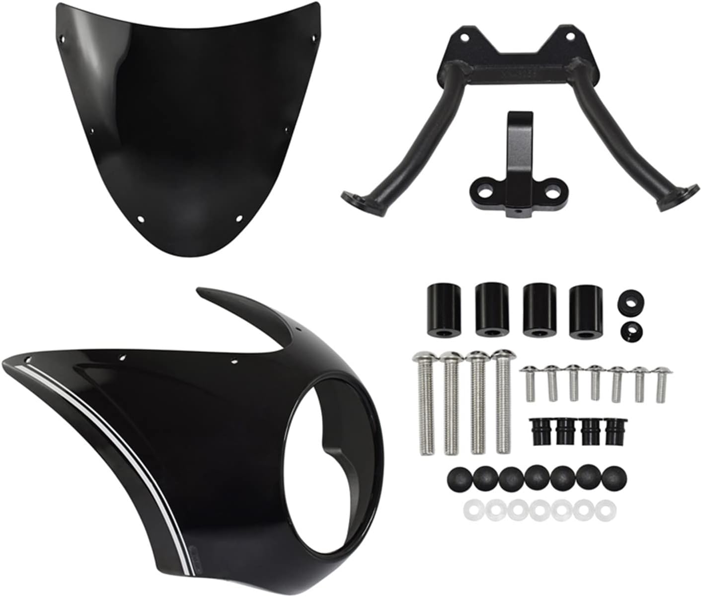 Front Headlight Windscreen Windshield Headlamp Fairing Cover Compatible With BMW R18 R 18 2020 2021 20221(Black - Type-1)