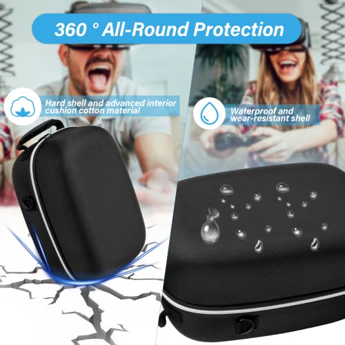 Hard Carrying Case Compatible With Playstation Vr2 Gaming Headset And Touch Controllers Accessories,Waterproof Box For Psvr2 With Shoulder Strap＆Clean Cloth - Excluding Vr For Psvr2 #TOP2