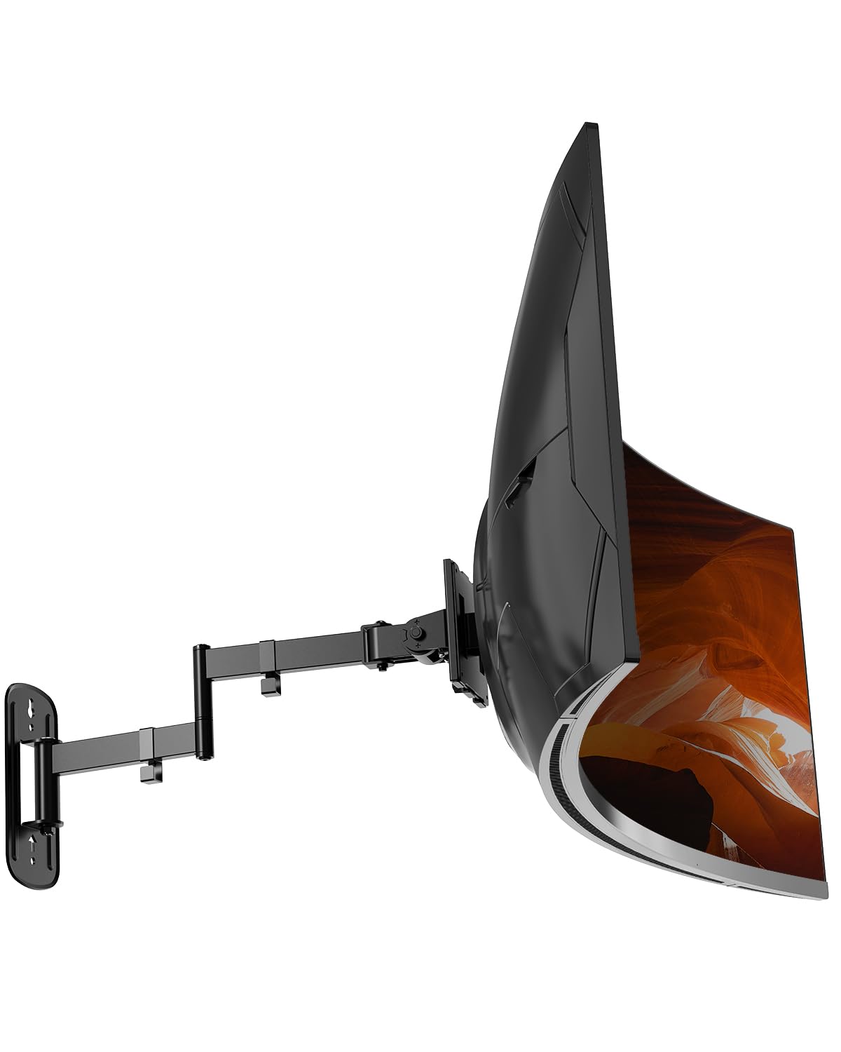 Monitor o dużej wytrzymałości do montażu na ścianie do 100 cm ekranów – niskoprofilowy ultrawide ramię monitora do montażu na ścianie, lita stal, pełna regulacja, maksymalne obciążenie 20 kg, VESA 75