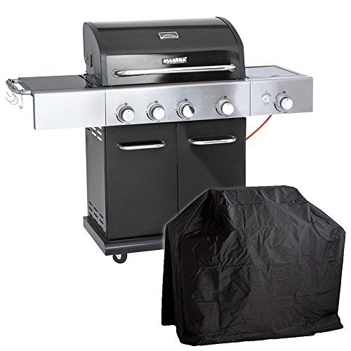 Preisvergleich Produktbild Allgrill Gasgrill Elegance -Schwarz- Set inkl. Abdeckhaube