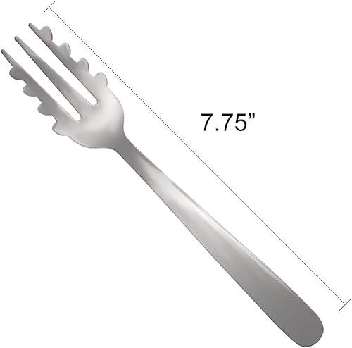 Miniatura 2 de for-Ghetti Forks - 4 utensilios de espagueti con nudillos, asas de acero inoxidable, diversión para todos, apto para lavavajillas, 7.75 pulgadas