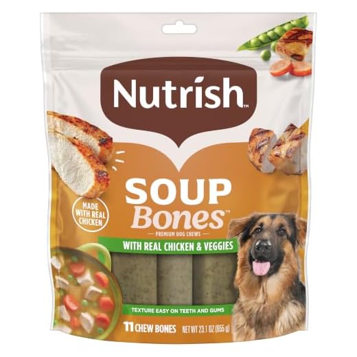 Rachael Ray Nutrish Soup Bones Dog Treats, Chicken & Veggies Flavor, 11 Bones