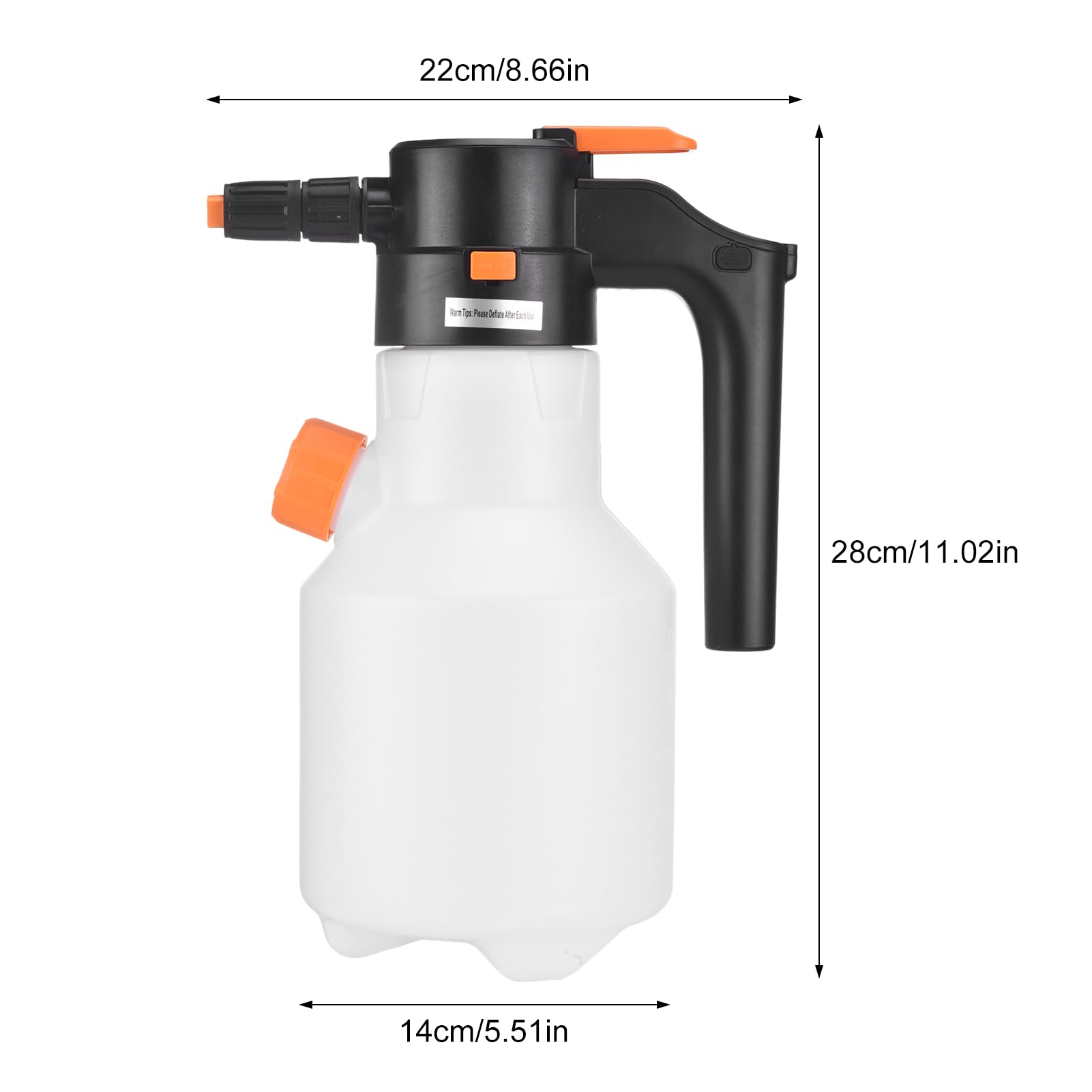 Dispensador de Espuma Eléctrico, capacidad de 2L - Juego de pistolas sin cable, movilidad con uso ligero y versátil para automóviles, detalles del hogar, limpieza de terrazas, incluye