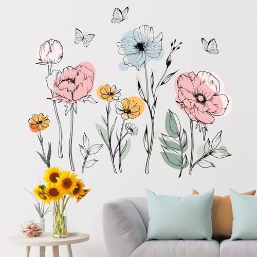 Vinilo Decorativo Floral Grande Mfault 35x12 in miniatura 1