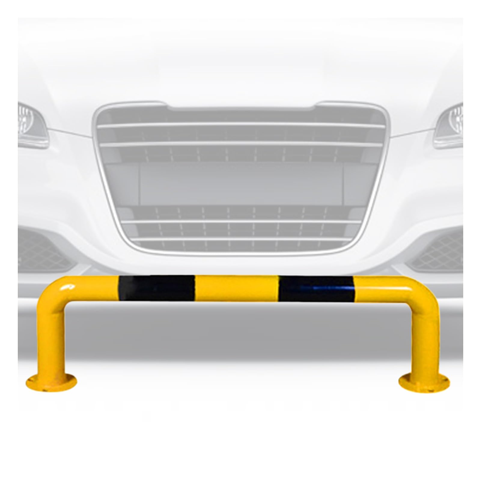 AYCDL Car Blocker, U-Shaped Guardrail Collision Bar,High Visibility Parking Post,U Shape Bollards for Driveway Garage,1200x300mm