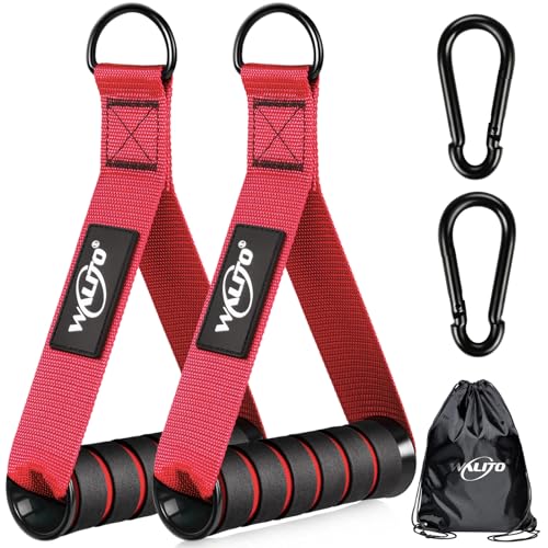 Image of Exercise Handles, Cable Machine Handles for Gym Cable Attachments Training | 2 Pack Heavy Duty Handle with Non Slip Grip for Cable Machines, Pull Down Workouts, Resistance Bands and Home Gym Equipment