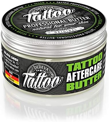 believa Tattoo Aftercare Butter โ Vegan Tattoo Care Balm for Moisturized & Nourished Skin โ 3.38 oz