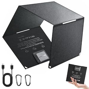 ELECAENTA 30W ETFE HPBC Solar Ladegerät 2 Ports Tragbares Solarpanel, 0,5kg