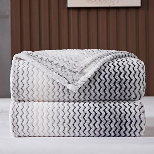 Bedelite Fleece Throw Blankets For Couch - Ultra Modern Black And White Throw Blanket - Super Cozy Luxurious Microfiber Blanket For Sofa And Bed, Reversible Soft Blanket For All Season #TOP4