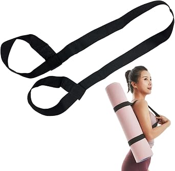 Yoga Mat Strap for Carrying - Cotton Yoga Mat Carry Strap Sling, Adjustable Loops for all Mat SizesYoga Mat not included