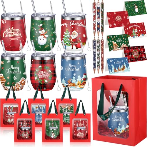 Patelai 30 Pcs 2025 Christmas Tumbler Gift Set for Employees