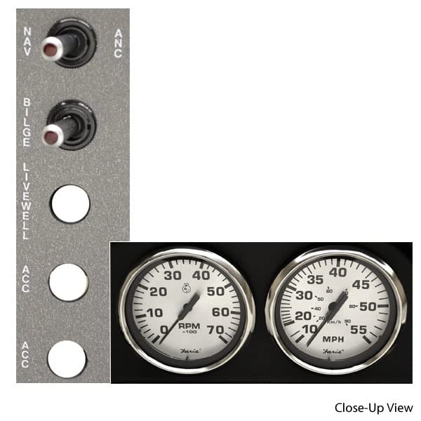 Crestliner Boat Gauge Dash Console 2030908 | Kodiak Black