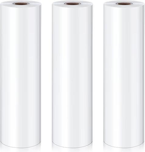 Frienda Paquete de 3 rollos de película de laminación térmica de 1.5 mil de pulgada de grosor, 25 x 500 pulgadas, película de laminación térmica de